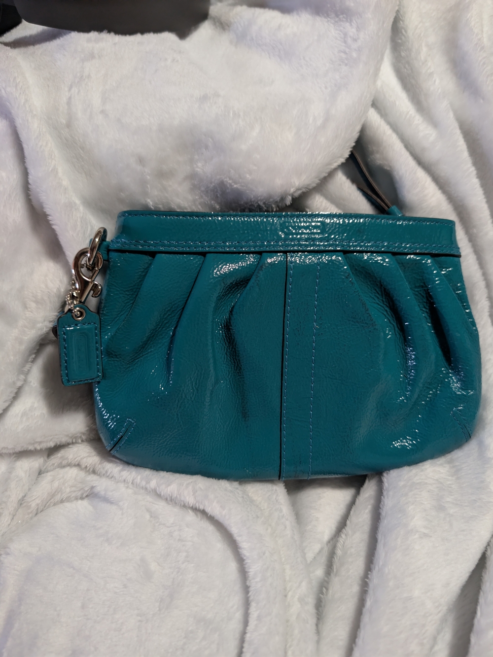 Vintage Coach pleated wristlet